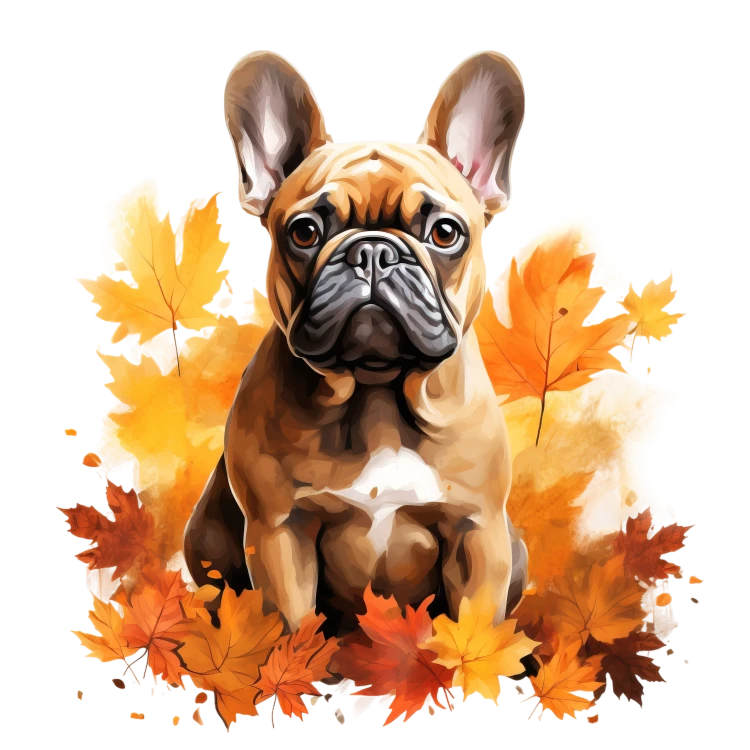 Jesienny kubek z psem – French Bulldog