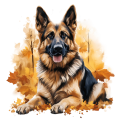 Jesienny kubek z psem – German Shepherd
