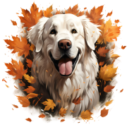 Jesienny kubek z psem – Great Pyrenees