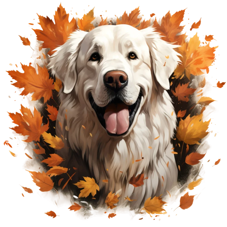 Jesienny kubek z psem – Great Pyrenees