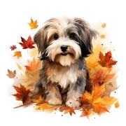 Jesienny kubek z psem – Havanese