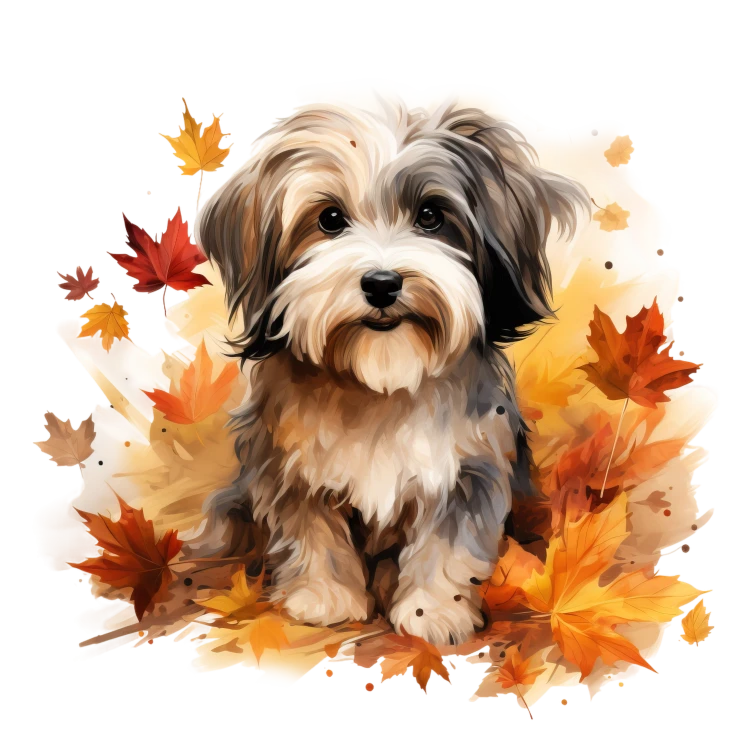 Jesienny kubek z psem – Havanese