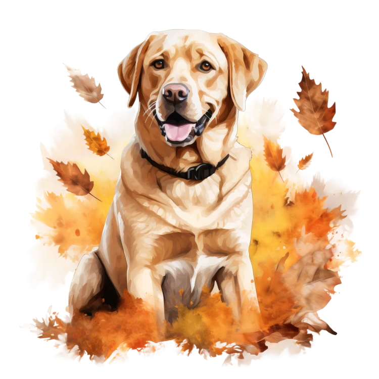 Jesienny kubek z psem – Labrador Retriever