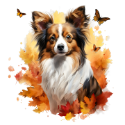 Jesienny kubek z psem – Papillon