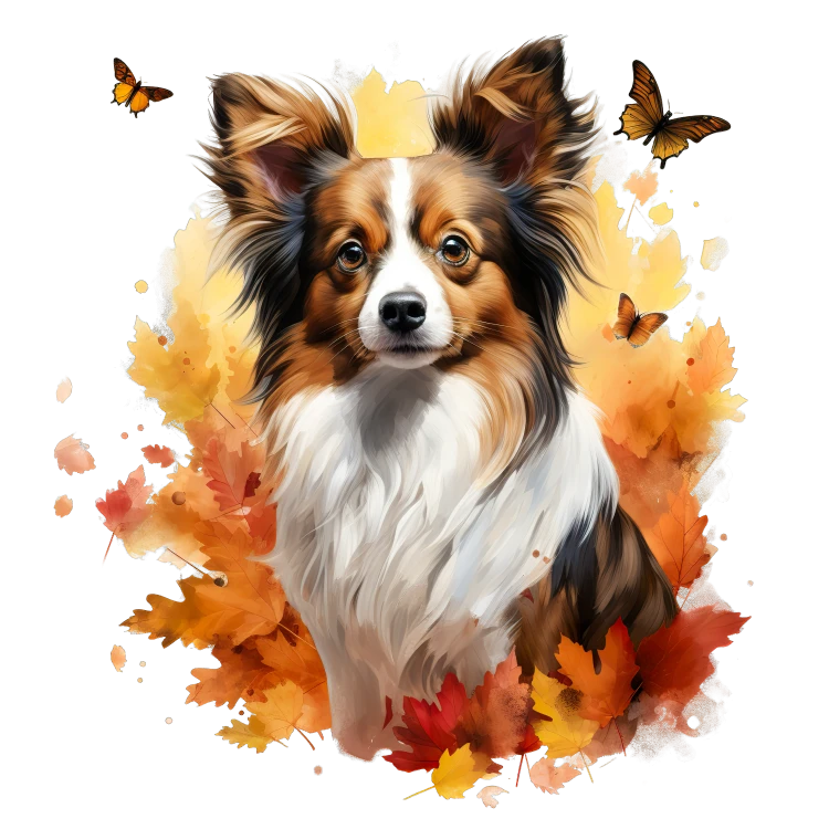 Jesienny kubek z psem – Papillon
