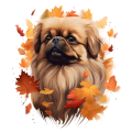 Jesienny kubek z psem – Pekingese