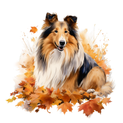 Jesienny kubek z psem – Rough Collie