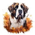 Jesienny kubek z psem – Saint Bernard