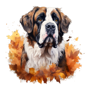 Jesienny kubek z psem – Saint Bernard