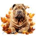 Jesienny kubek z psem – Shar Pei