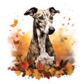 Jesienny kubek z psem – Whippet