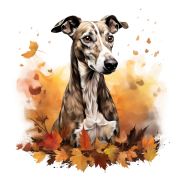 Jesienny kubek z psem – Whippet