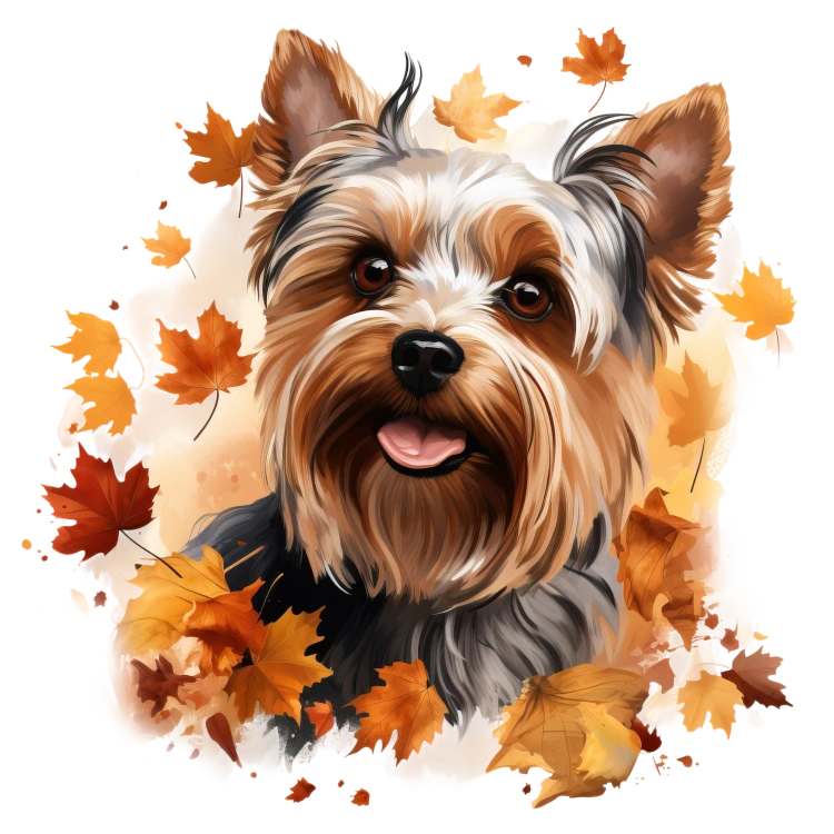 Jesienny kubek z psem – Yorkshire Terrier