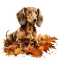 Jesienny kubek z psem – Dachshund