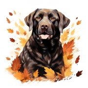 Jesienny kubek z psem – Labrador Retriever