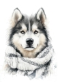 Pies w sweterku – Alaskan Malamute