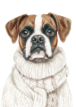 Pies w sweterku – Boxer