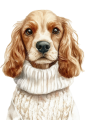 Pies w sweterku – Cocker Spaniel
