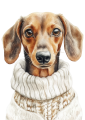 Pies w sweterku – Dachshund