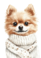 Pies w sweterku – Pomeranian