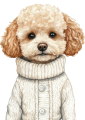 Pies w sweterku – Poodle