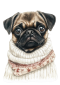 Pies w sweterku – Pug