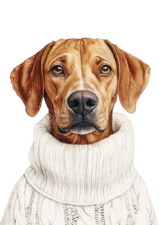 Pies w sweterku – Rhodesian Ridgeback