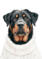 Pies w sweterku – Rottweiler
