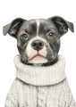 Pies w sweterku – Staffordshire Bull