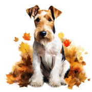 Jesienny kubek z psem – Wire Fox Terrier