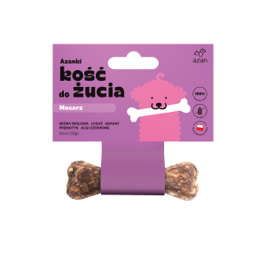 Azanki Kość do żucia MOCARZ z łososiem, granatem i prebiotykiem PUPPY 10cm