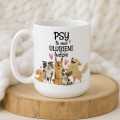 Kubek „Psy to moi ulubieni ludzie” – grafika piesków i napis, wybór pojemności 330 ml / 450 ml