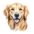 Akwarelowy pies Golden Retriever