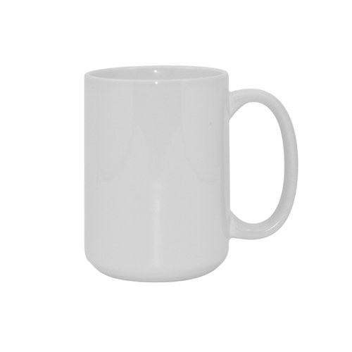 Biały kubek ceramiczny 450 ml – baza do personalizacji portretem pupila