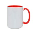 Czerwony kubek ceramiczny 450 ml – baza do personalizacji portretem pupila