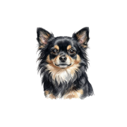 Grafika chihuahua długo włosa