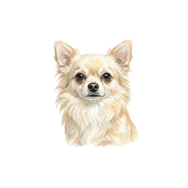 Grafika chihuahua kremowa