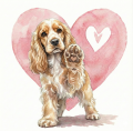 piesek na serduszku cocker spaniel