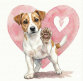 piesek na serduszku jack russell terrier