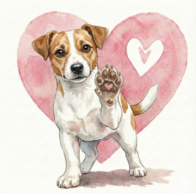 piesek na serduszku jack russell terrier