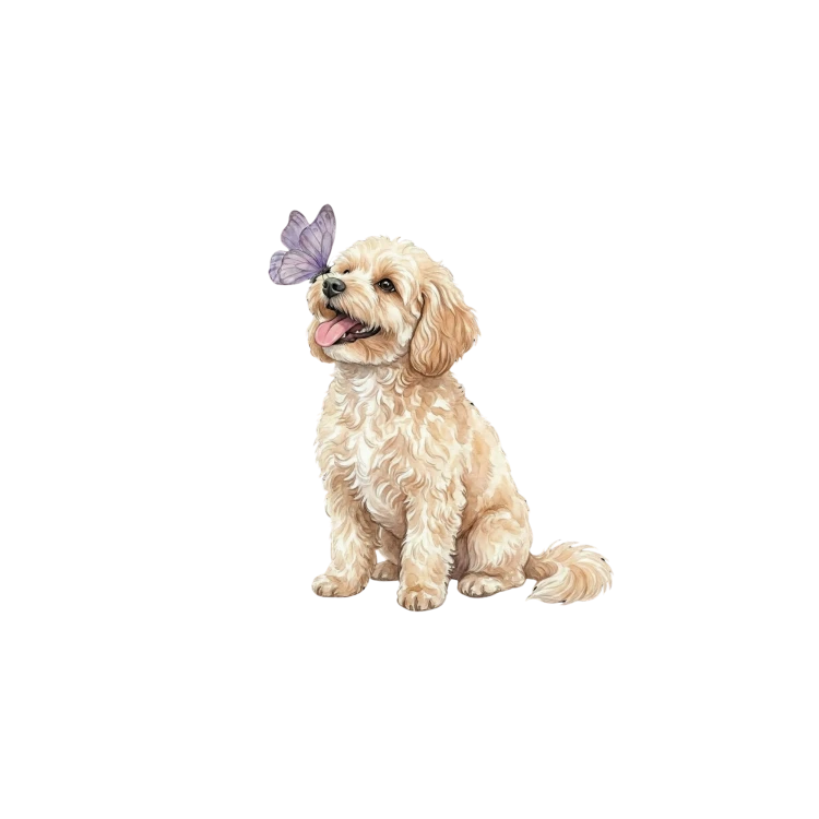 Piesek z motylkiem - maltipoo