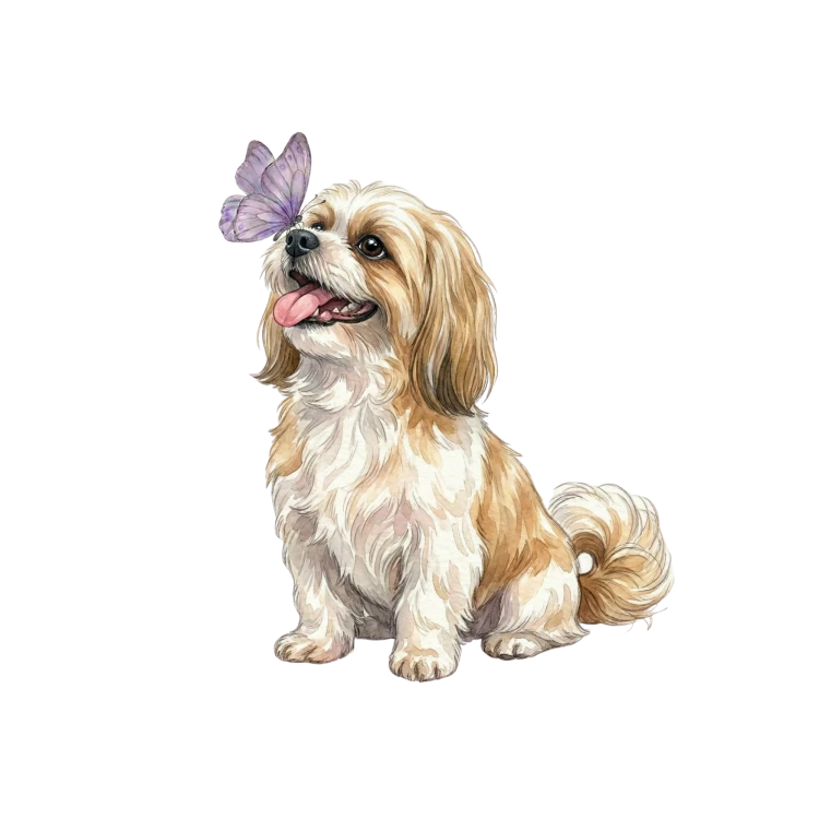 Piesek z motylkiem - shih tzu