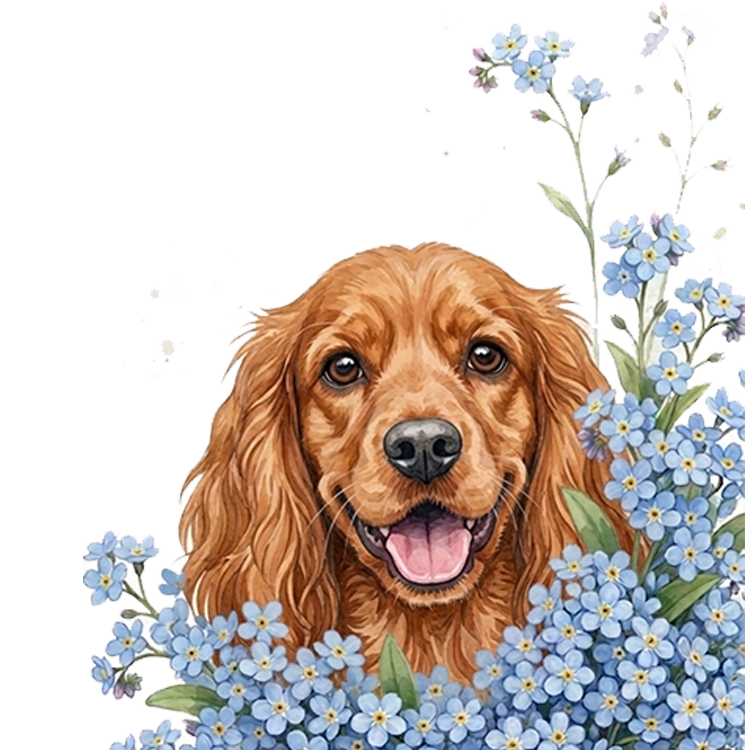 niezapominajki pieski - cocker spaniel.png