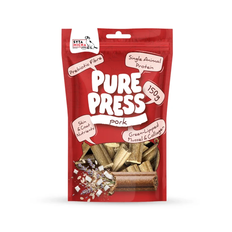 Smaczki tłoczone na zimno dla psa Pure Press Pork 150 g.webp