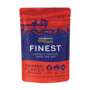 Fish4dogs - Filety Makrela z Kalmarami 100 g - karma mokra dla psa